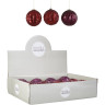 Набор HOUSE OF SEASONS, 12 шт., стеклянный шар, диам. 10см пурпурный/красный, 3 вида 84005